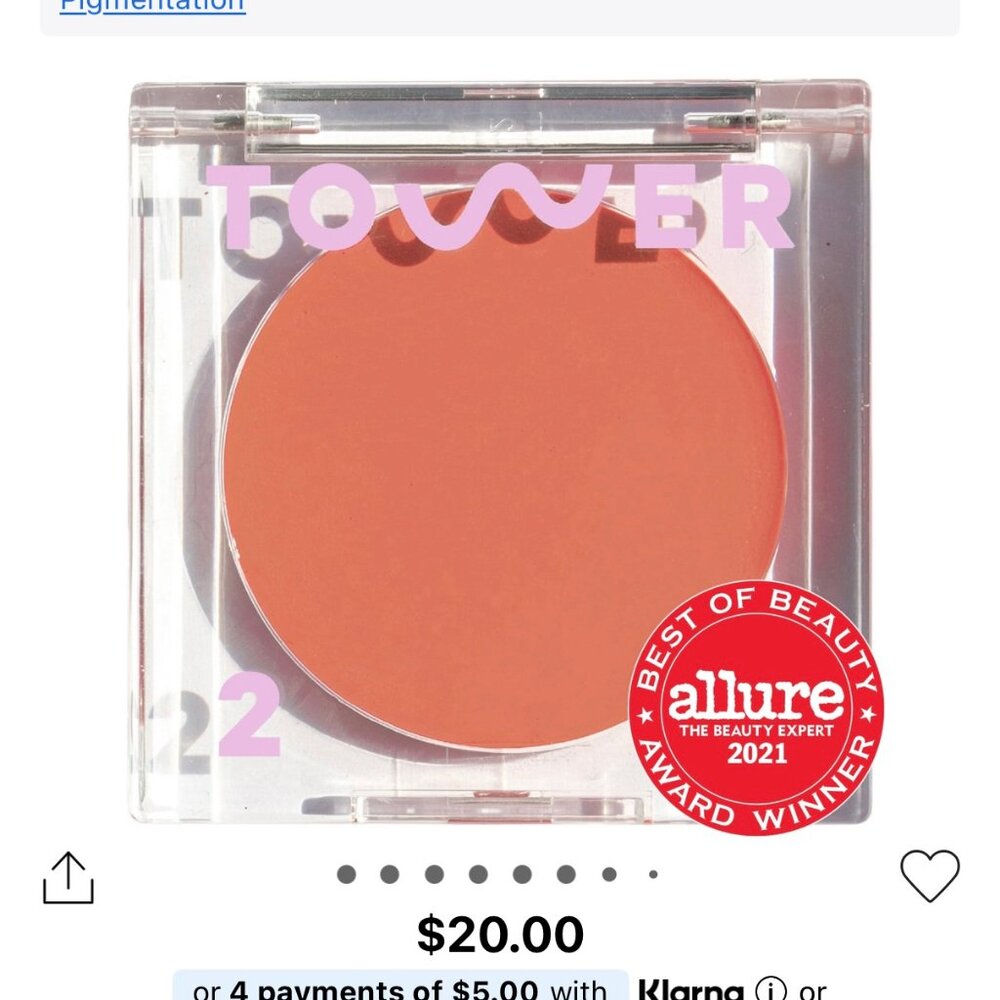 Tower 28 Beauty BeachPlease Lip + Cheek Dewy Cream Blush in Rush Hour - NEW